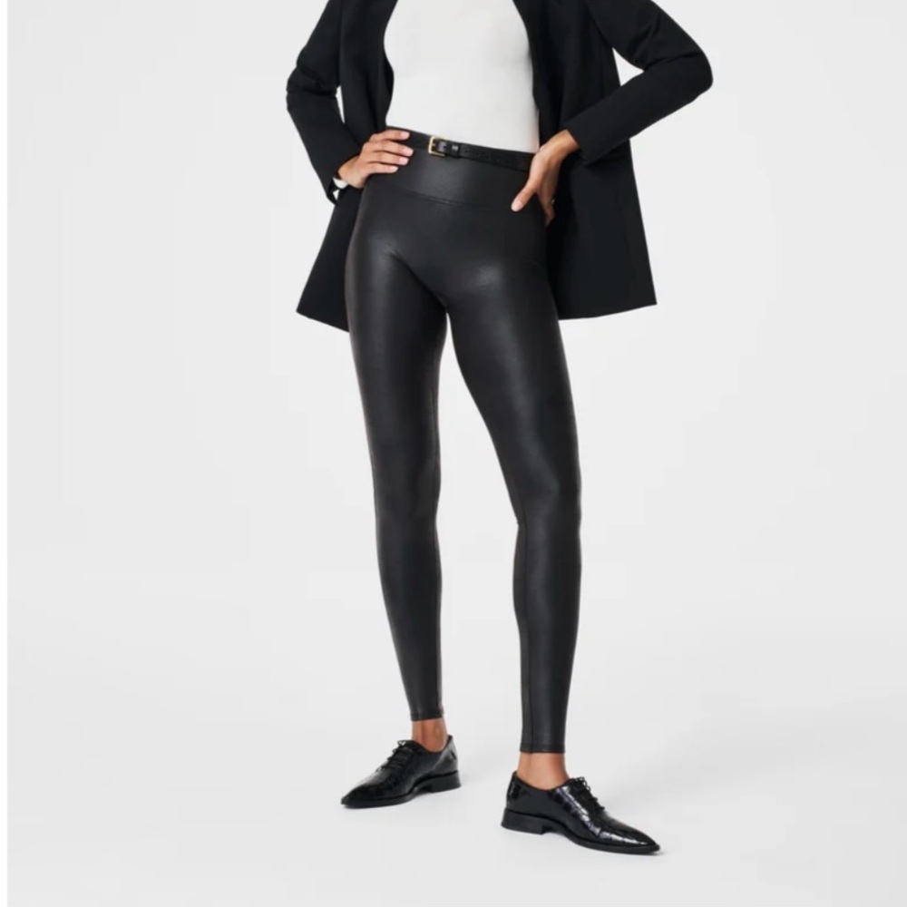 SPANX small Faux leather leggings